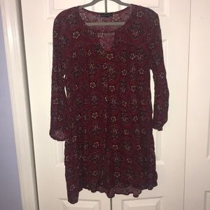 Red paisley dress